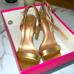 Vince Camuto Egyptian Gold Nappa Heels